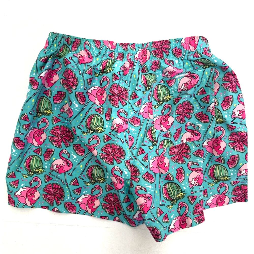 Porto Mare neon flamingo swim trunks - Picture 6 of 8